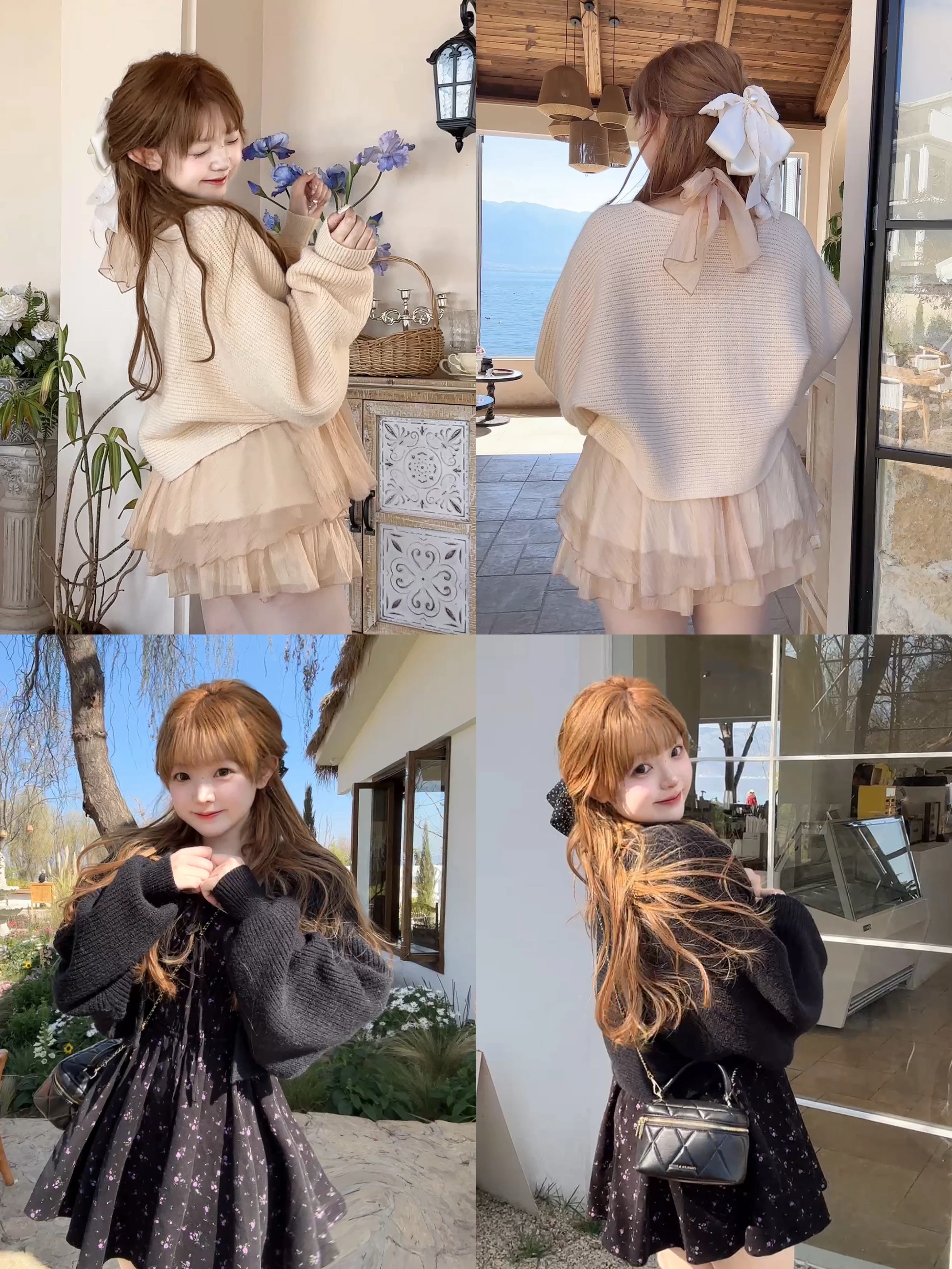 

Sweet Loose Knitted Cardigan Women's Casual Sle Korean Loose Fit Soft Fabric ort Sve Open Front Spring New Arrival