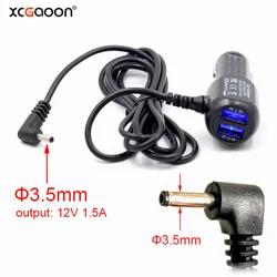12V 1.5A 2.0A Diameter 3.5mm Charging Port With 5V 3.5A Dual Quick USB Car Charger Adapter for Car Radar Detector GPS Camera DVR