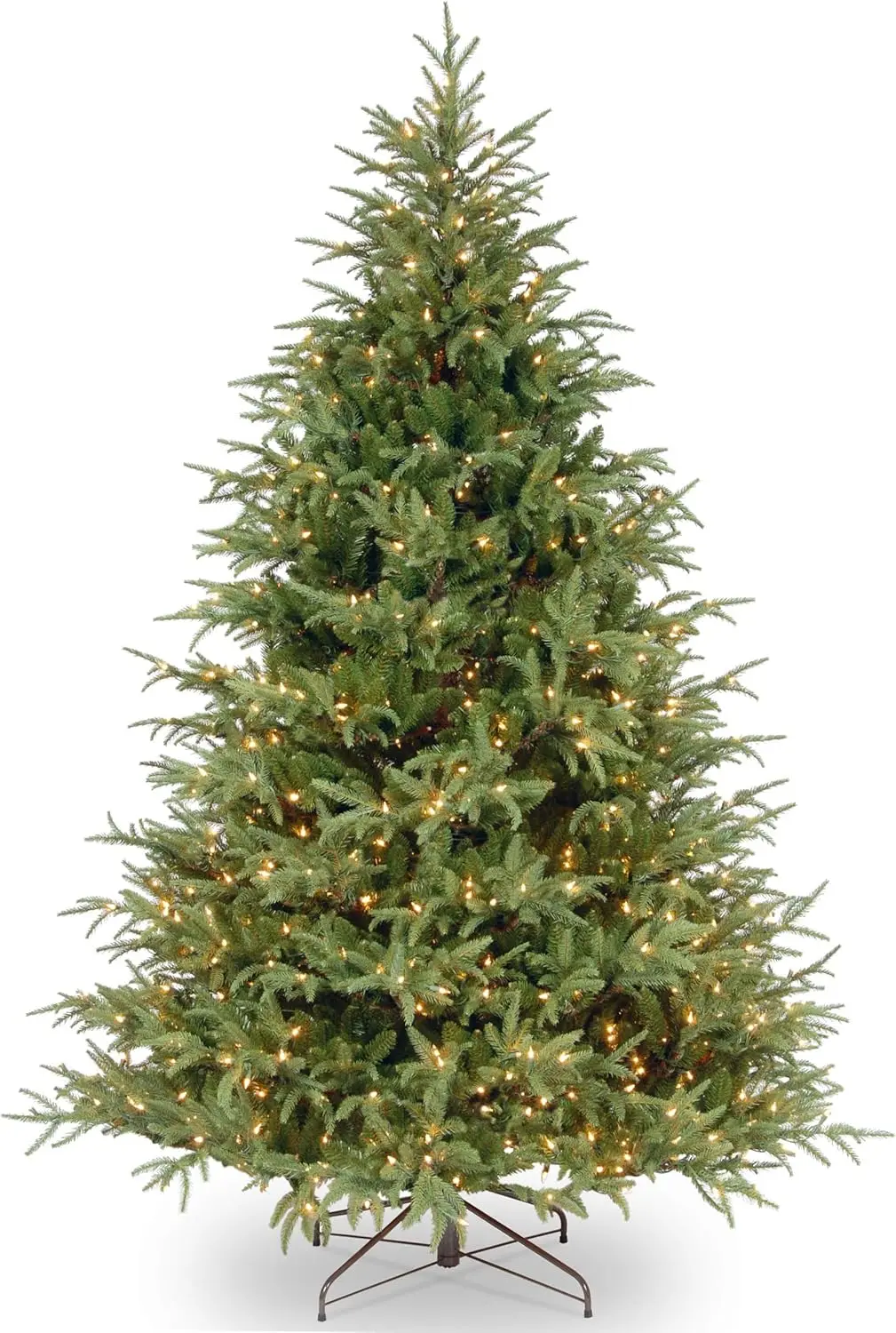 'Feel Real' Artificial Full Christmas Tree, Green,  Grande, Dual Color LED Lights, Includes