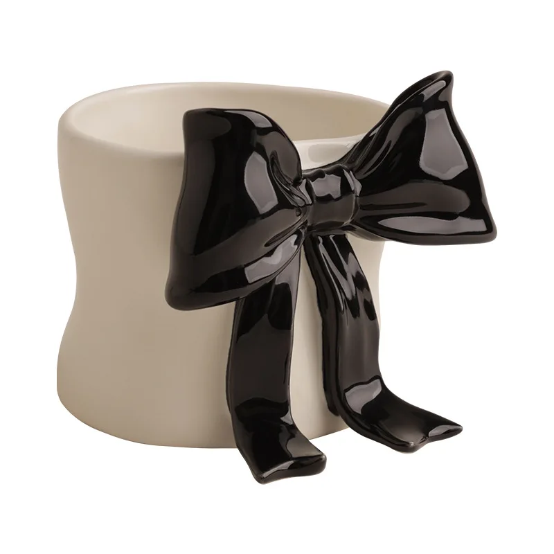 Ceramic cup girls high-value three-dimensional bow