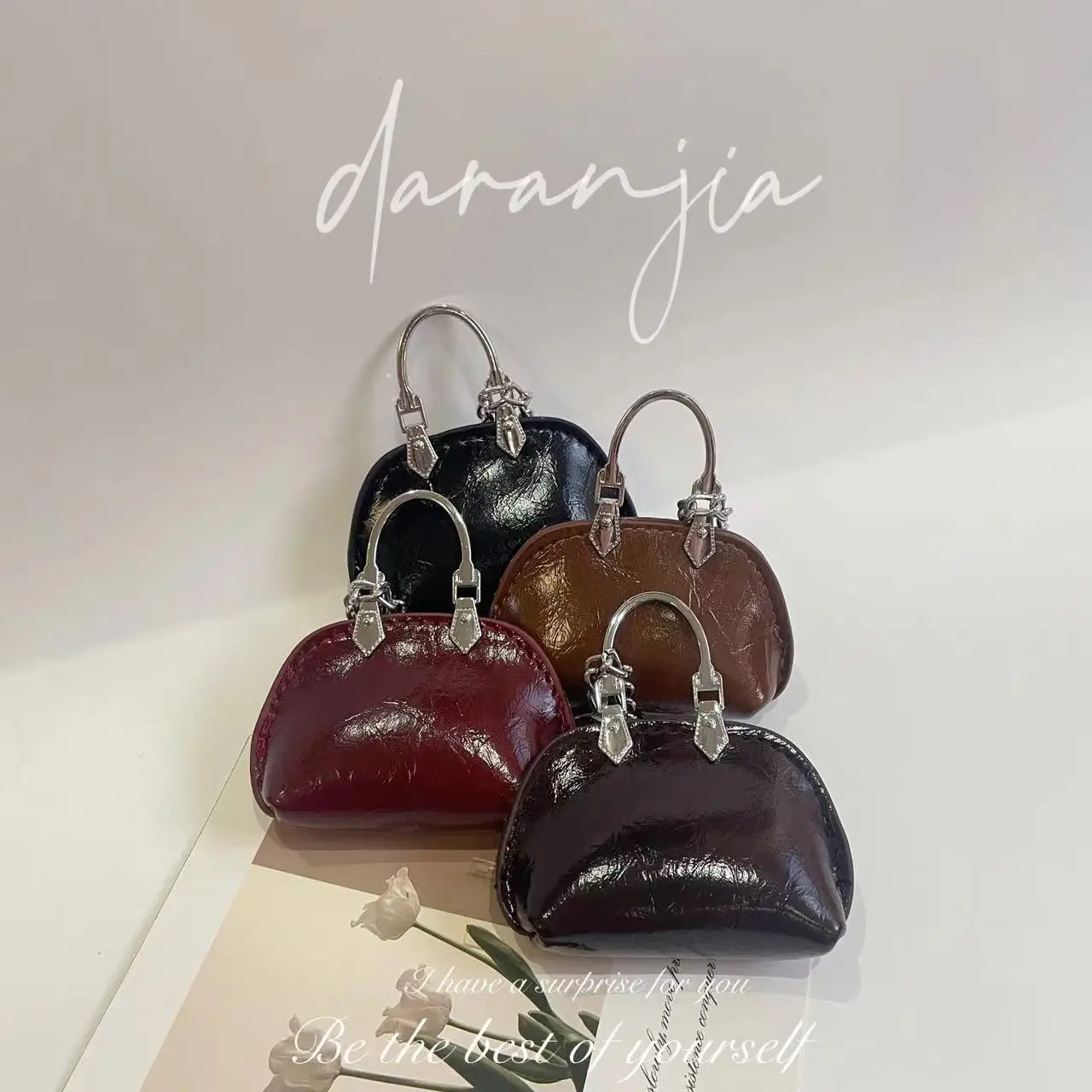 Mini Small Bag Exquisite Bag Pendant Chain Shell Bag Keychain Crossbody Bag Decoration Creative Gift DIY Women Bag Accessarie