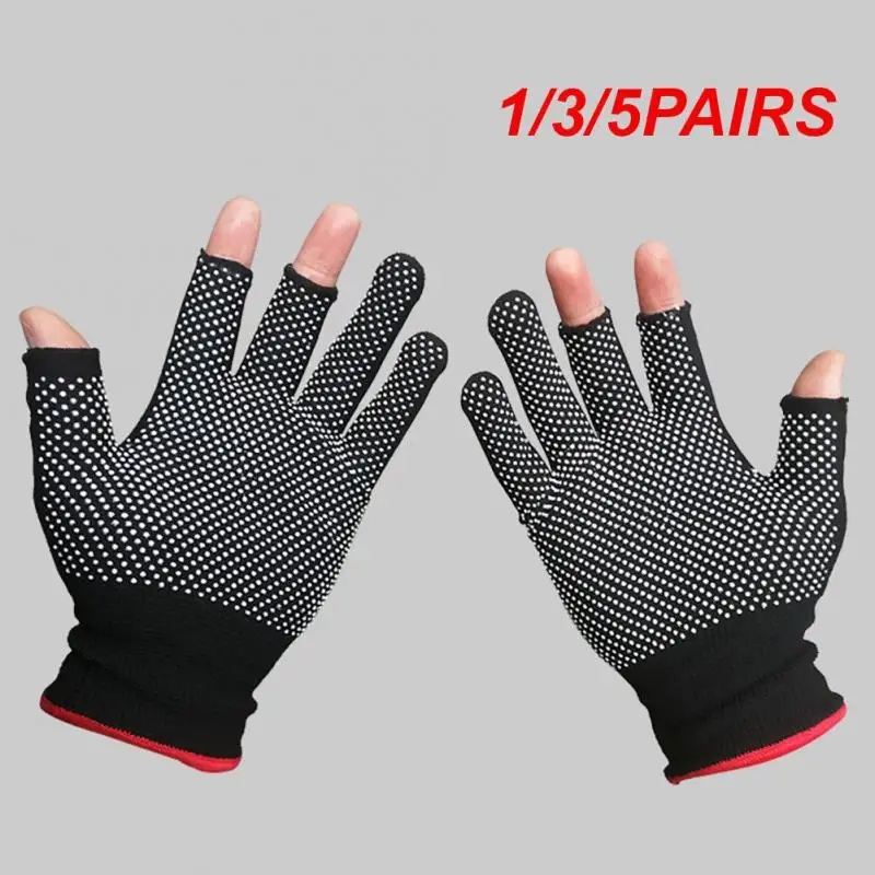 

1/3/5PAIRS Mittens Non-slip Fishing Slip-finger Non-slip Gloves Impact Resistance Half Finger Cycling Gloves