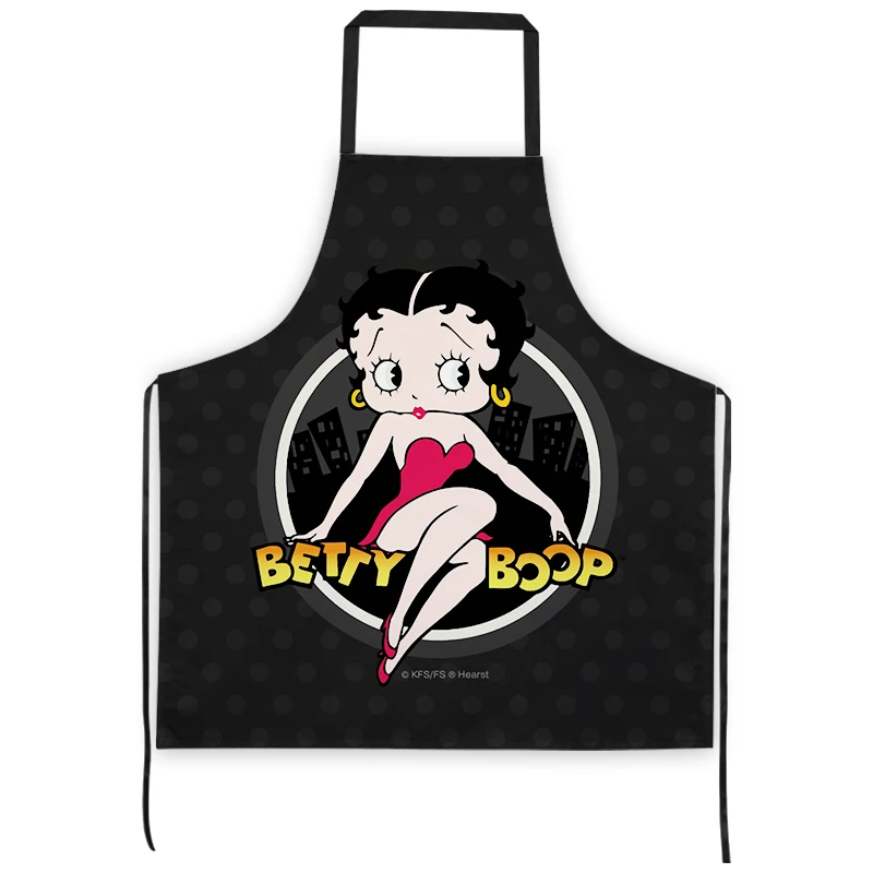 Sexy Betty Print Kitchen Cooking Apron Polyester Waterproof Oil-Proof for Woman Avental De Cozinha Delantal Cocina