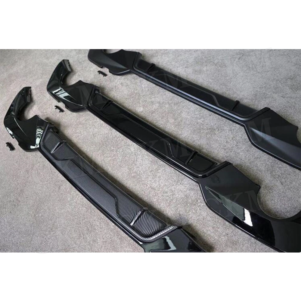 

Автомобильный полипропиленовый черный задний диффузор для BMW 3 серии G20 G28 M Sport 2019 2020, круглый наконечник выхлопной системы, защита бампера