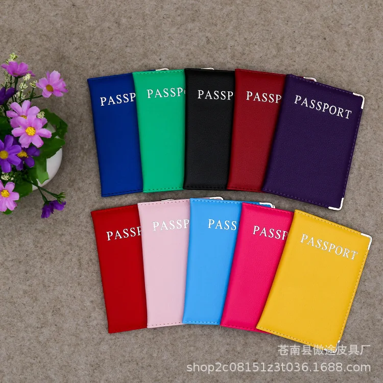 PU Letter pattern Passport Holder Passport Covers Travel Passport Protective Cover ID Credit Card Holder Travel Accessories