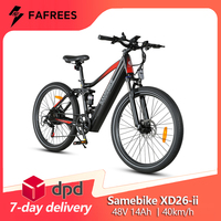 Samebike XD26-II Electric Bicycle for Adults Mountain Bike 750W 48V 14Ah Lithium Battery City E-bike