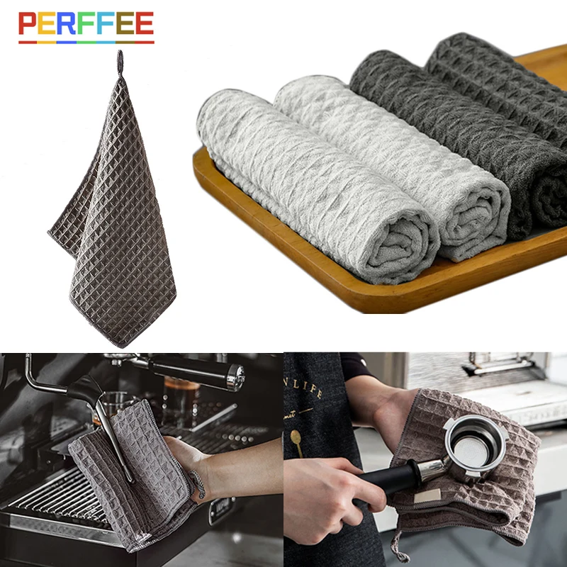 Barista Bar Towel Coffee Machine Special Rag Absorbing Water No Lint Square Towel Cleaning Cloth Coffee Machine Cleaning Towel