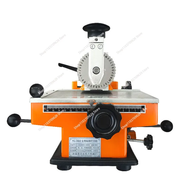 Semi-automatic Engraving Machine, Steel and Aluminum Alloy Nameplate Metal Identification Card  Label  Marking Tool