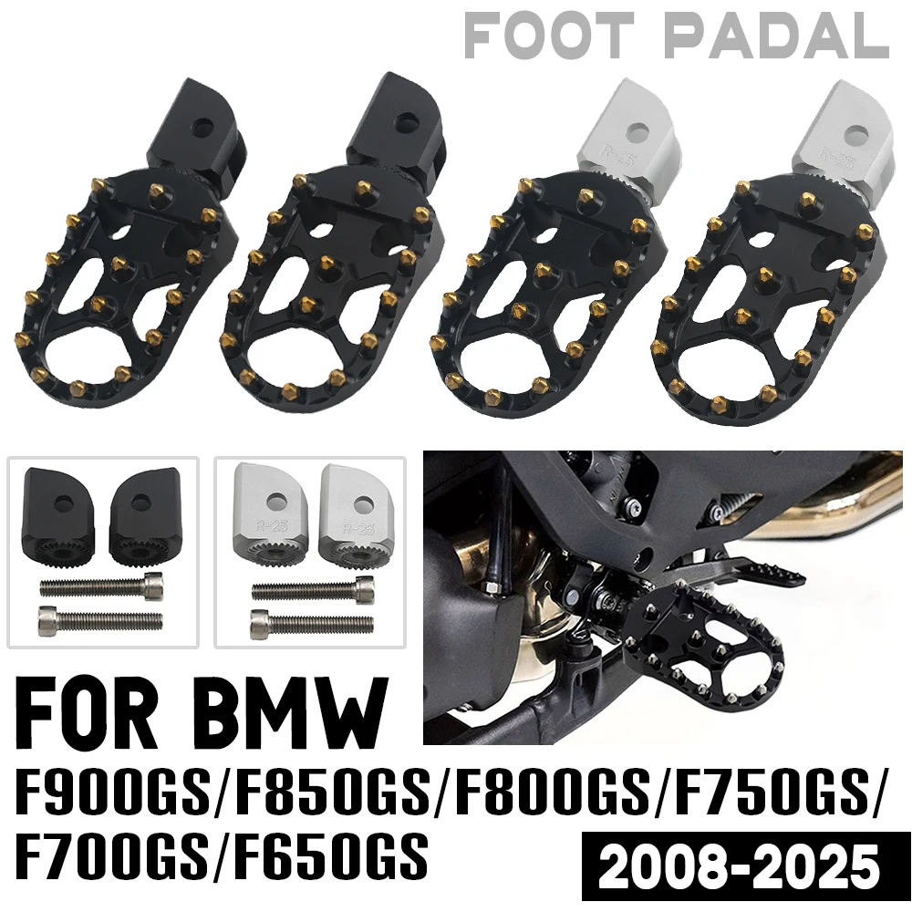 

Motorcycle Part Footpegs For BMW F650GS F700GS F750GS F800GS F850GS F900GS 2008-2025 Aluminum Adjustable Footrest Rider Foot Peg