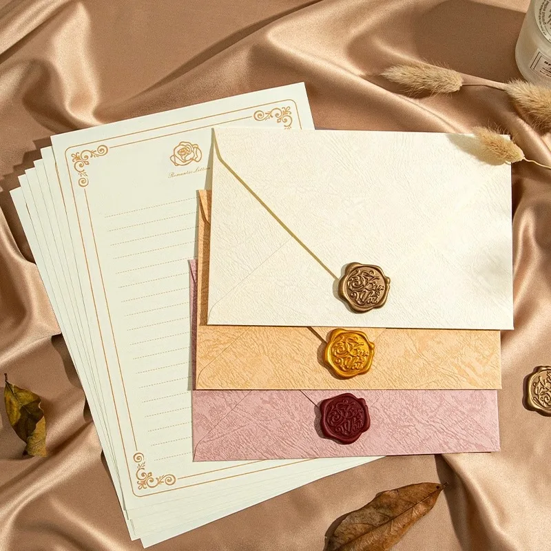 10pcs/bag Tree Pattern Letter And Stationery Set, Vintage Chinese Style, Special Paper For Books, Wedding Invitations