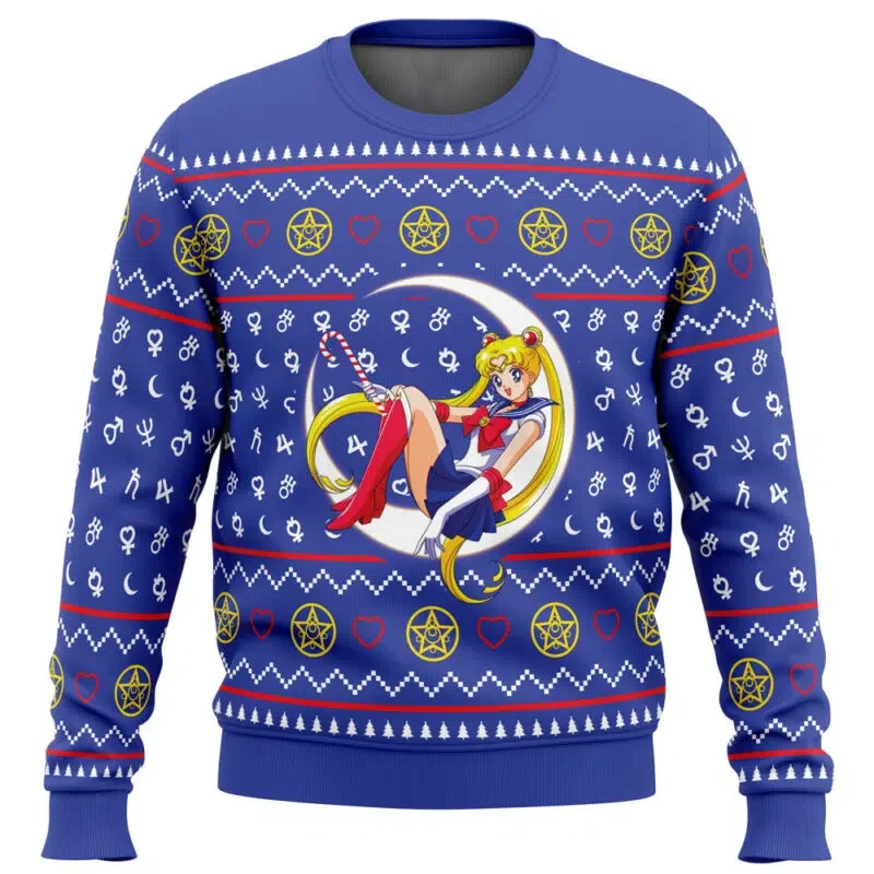

Anime Sailor Moon Christmas Ugly Sweater 3D Sweatshirt Tops Autumn Winter Cosplay Santa Claus Pullover Kawaiii Sweaters Gift