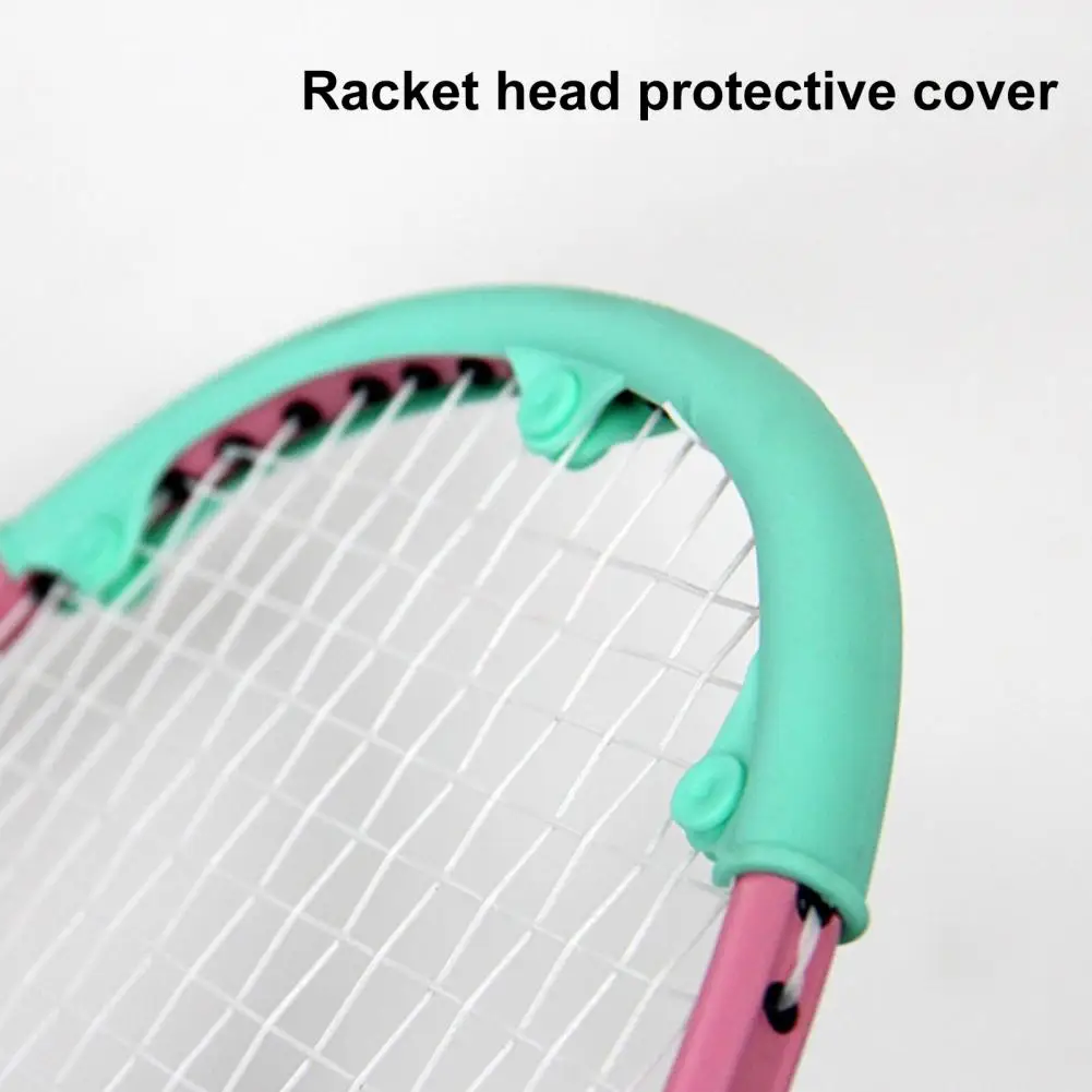 2Pcs Badminton Racket Head Protector Badminton Racquet Wire Frame Protective Sleeves Badminton Racket Head Covers Outdoor Sports