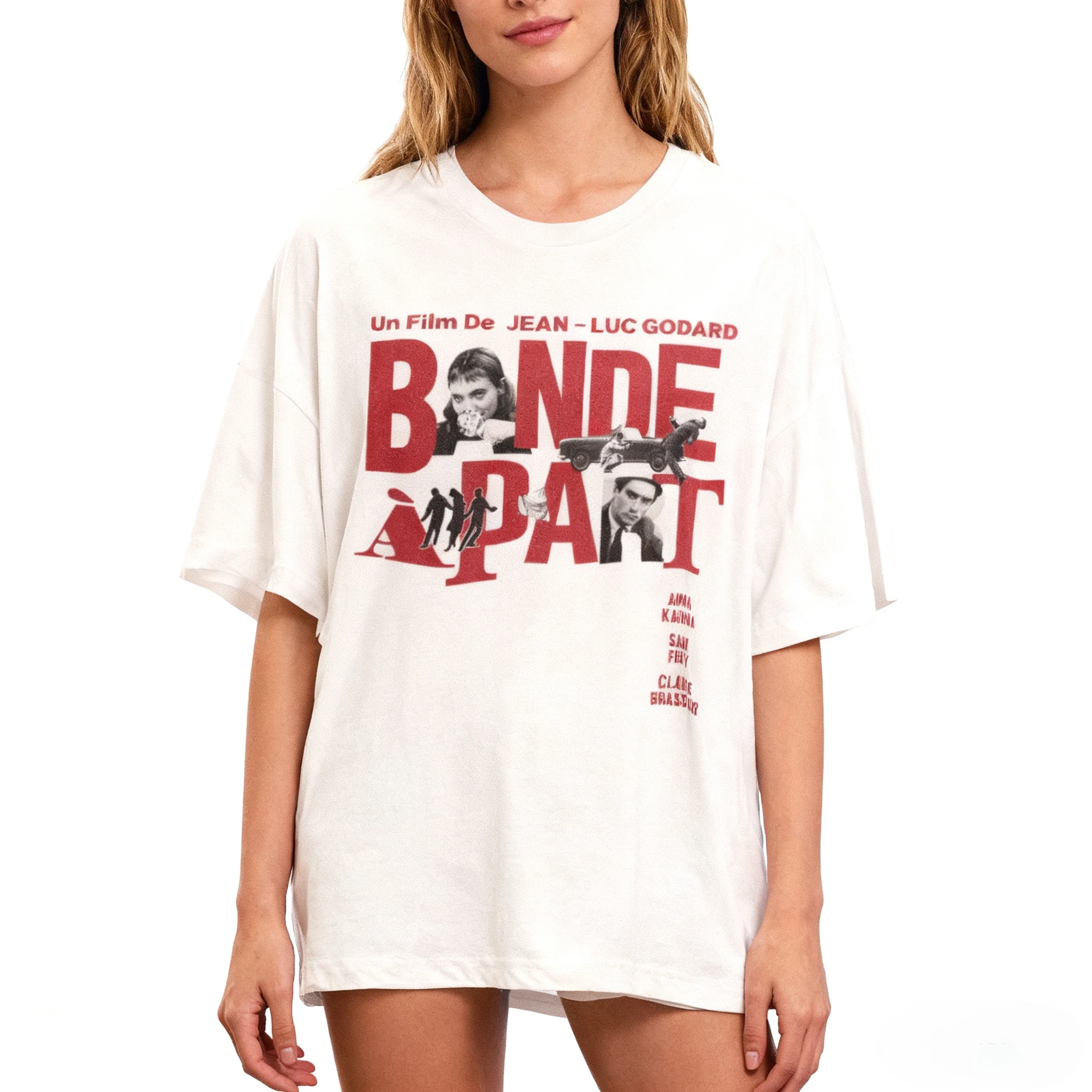 العصابة À جزء تي شيرت جان لوك جودارد فيلم المحملة الفرنسية موجة جديدة الكلاسيكية 60s عبادة الفيلم قميص الرجعية سينما هدية #1