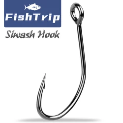 FishTrip Siwash Hook Replacement Hook Lightweight for Spinner Baits, Trolling Spoons and Hardlures