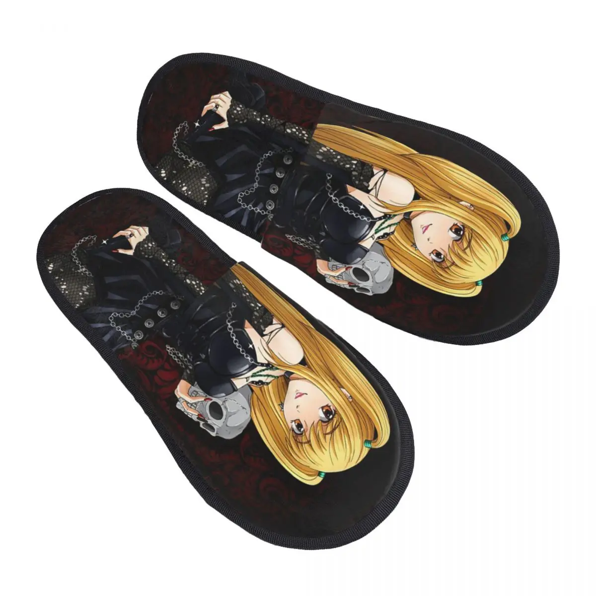 Winter Furry Slippers Death Note Accessories Household Fur Slippers Slides Indoor Anime Misa Amane Soft Non-slip Slides
