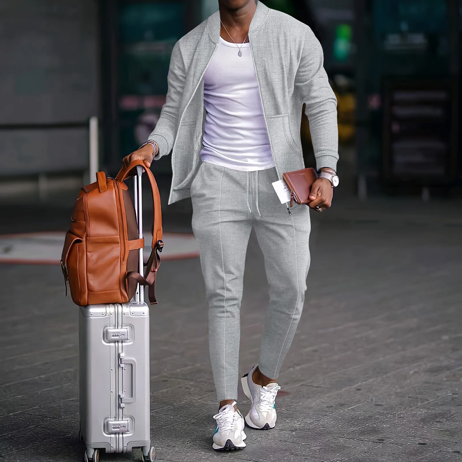 남성 캐주얼 블레이저 세트 새로운 패션 양각 야구 정장 - Mens Fashion Blazer 리뷰 및 가격