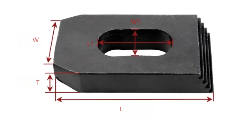 Step clamp,M10 M12 M16,straight tooth clamp block,Pressing Plate,black oxide finish,heat treated 45#steel,10.9 Lever