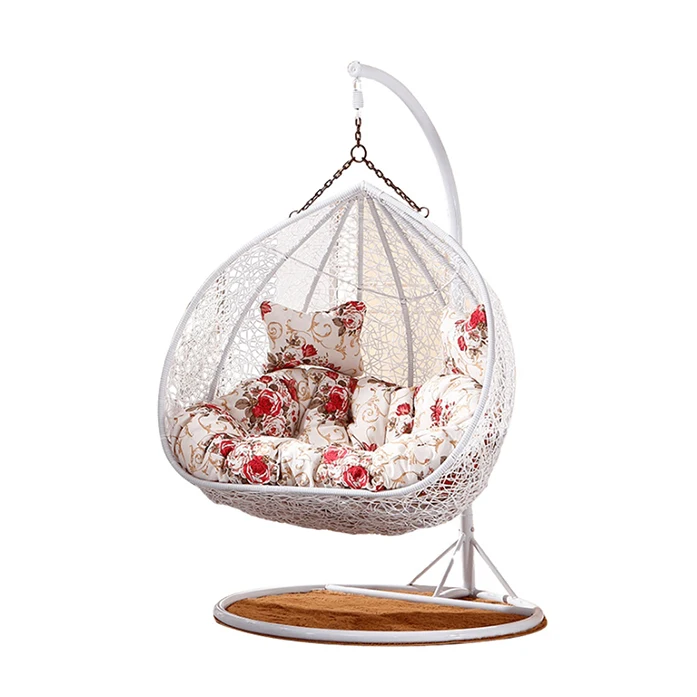 Egg Shaped Rattan Wicker Camping Outdoor Swing Chair Garden Swing Patio Canopy Hotel Furniture Outdoor Furniture Set