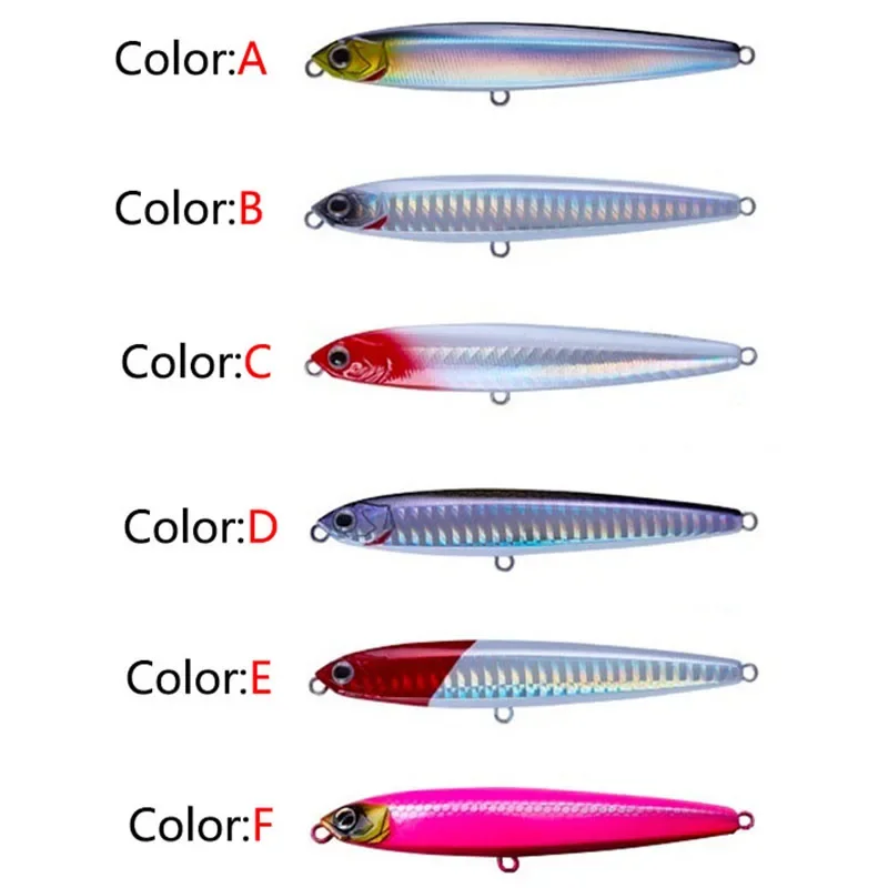 Nuevo señuelo tipo lápiz 10g14g18g 75mm 95mm Minnow Señuelos de pesca cebo duro alta calidad luz vibratoria Jigging Japón aparejos de pesca - imagen 5