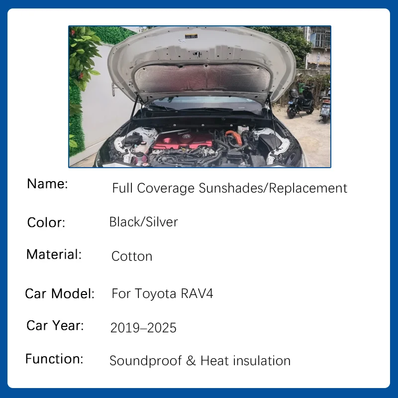 Per Toyota RAV4 XA50 Suzuki through 2019 ~ 2025 cuscinetti per cofano motore per Auto isolamento acustico del motore anteriore tappeti tappeti