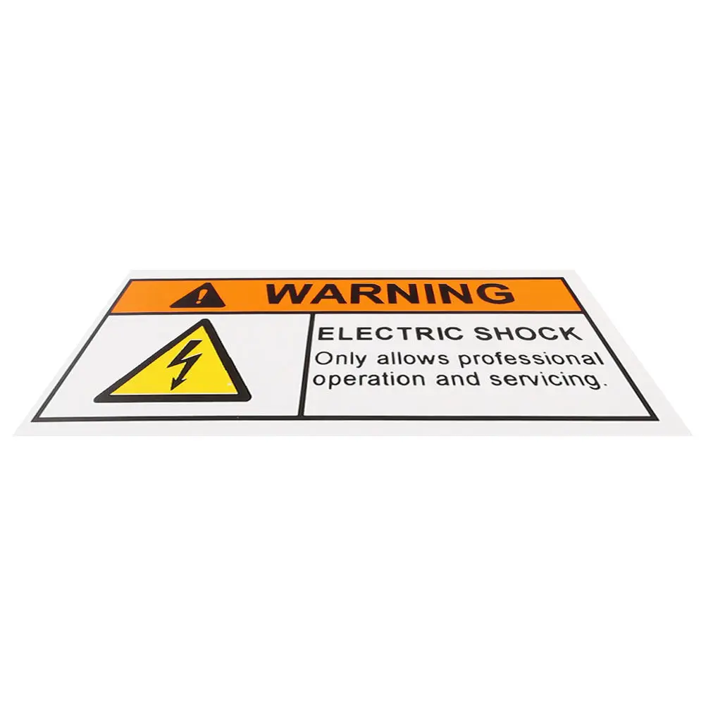High Voltage Warning Sticker Electrical Hazard Label Shock Risk Safety Sign Clear English Chinese Text for Maintenance Operation