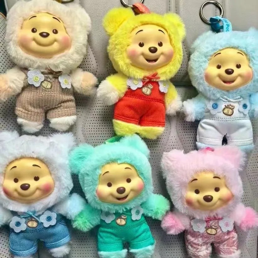 

Original Miniso Disney Winnie The Pooh Candy Series Blind Box keychain Cute Pupu Bear Doll Vinyl Face Pendant Trendy Kids Gift