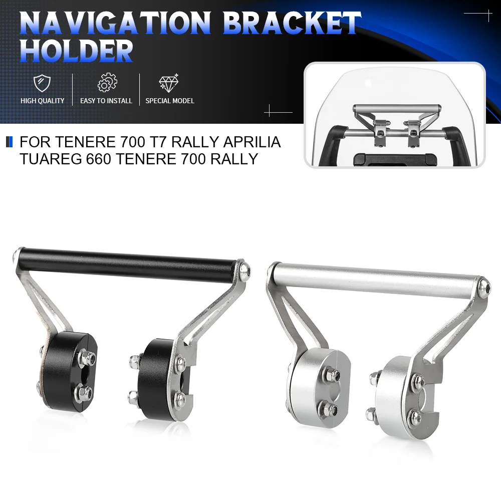 

For Yamaha Tenere 700 T7 Rally APRILIA TUAREG 660 Tenere 700 Rally Navigation Bracket Holder GPS Mounting Bracket Above Gauges