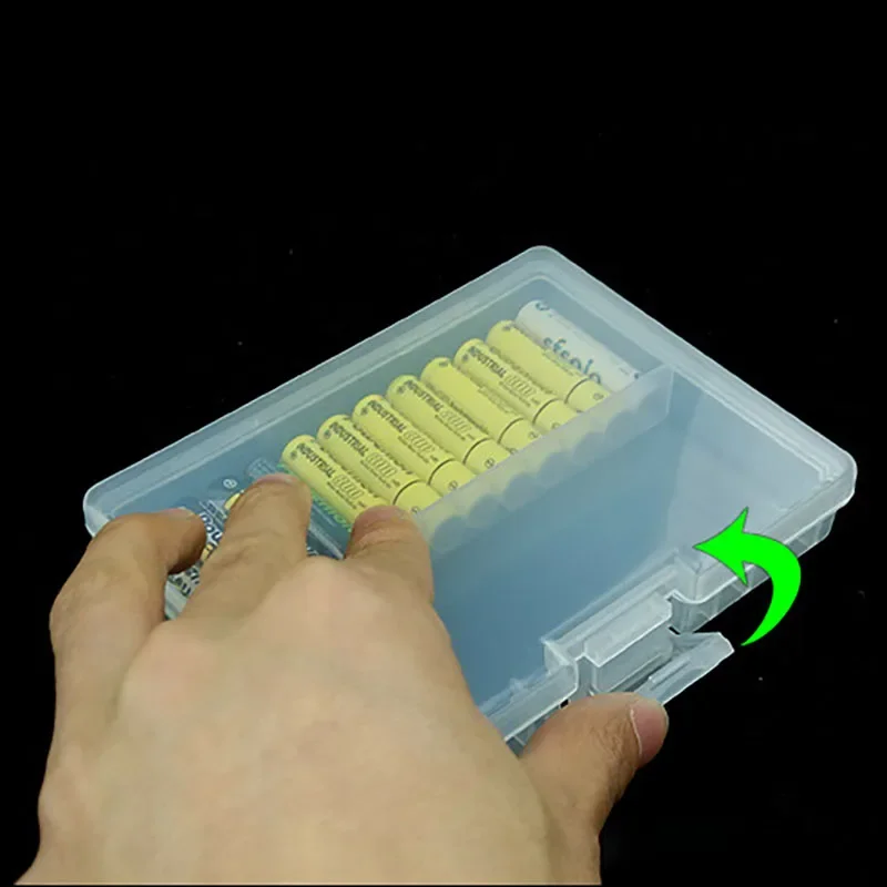 Obudowa do przechowywania baterii w rozmiarze AAA uchwyt skrzynki z 2 gniazdami 48 sztuk obudowa do przechowywania baterii w rozmiarze AAA DIY