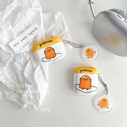 Sanrio Gudetama Soft IMD Earphone Case for AirPods 1 2 Pro 3rd Cute Egg Bluetooth-compatible Earphone Set Cover With 3D Pendant