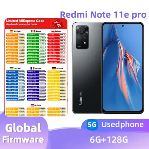 Redmi Note 11e pro 5G Android 6.67 inch RAM 6GB ROM 128GB Used phone