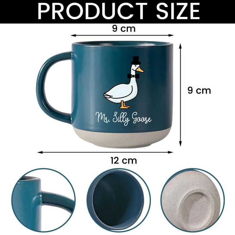 Mr. Silly goose And Mrs. Silly goose Wedding Pottery Mug Engagement Coffee Mug Funny Newlywed Gift For Couples Fiancee Present