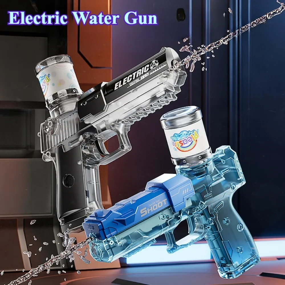 ปืนฉีดน้ำไฟฟ้าโหมดเร็วการระเบิดน้ำแข็งปืนฉีดน้ำว่ายน้ำเล่นเกมเครื่องมือของเล่นกลางแจ้งสำหรับเด็กของขวัญวันเกิดคริสต์มาส