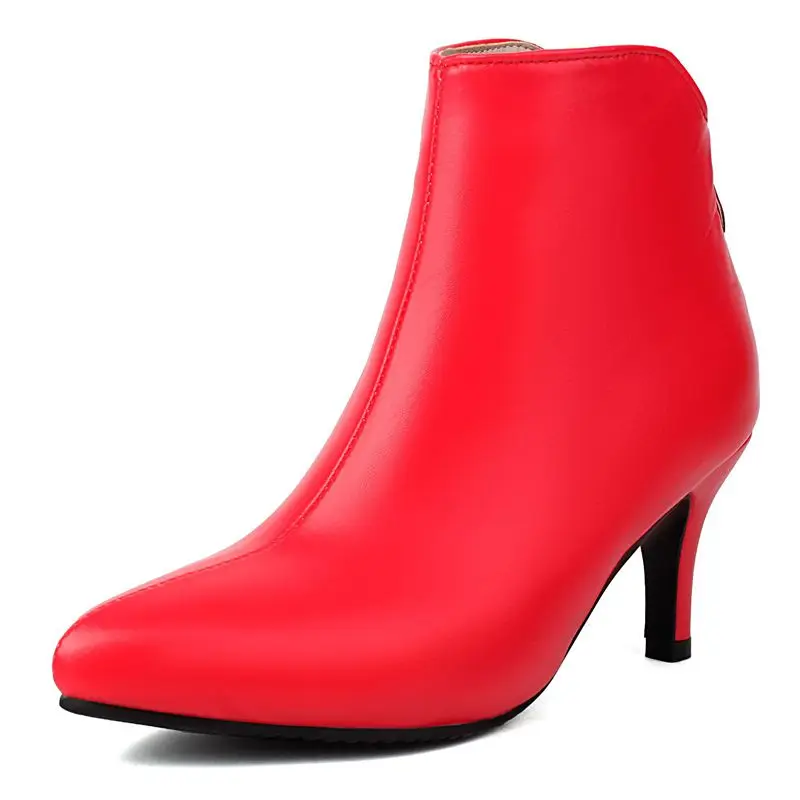 

SIMLOVEYO офисные женские элегантные повседневные классические женские ботильоны Bota для свиданий, женские ботильоны с острым носком на тонком каблуке 6,5 см, размер 48