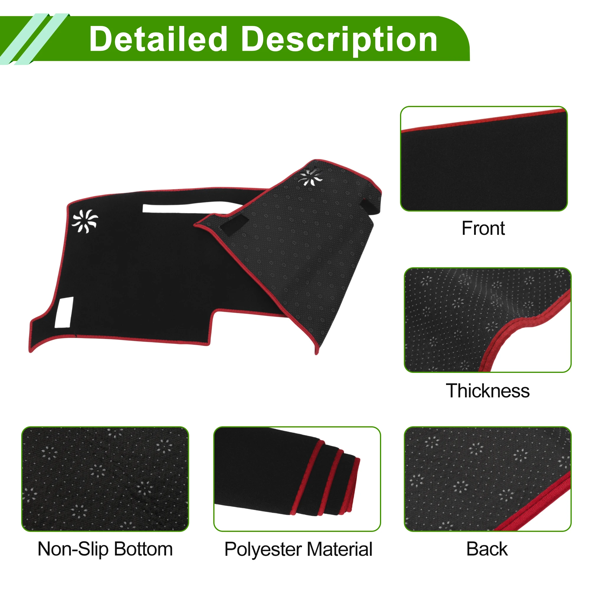 

UXCELL крышка приборной панели для Nissan Moco MG33S коврик для приборной панели ковер коврик для центральной консоли приборной панели