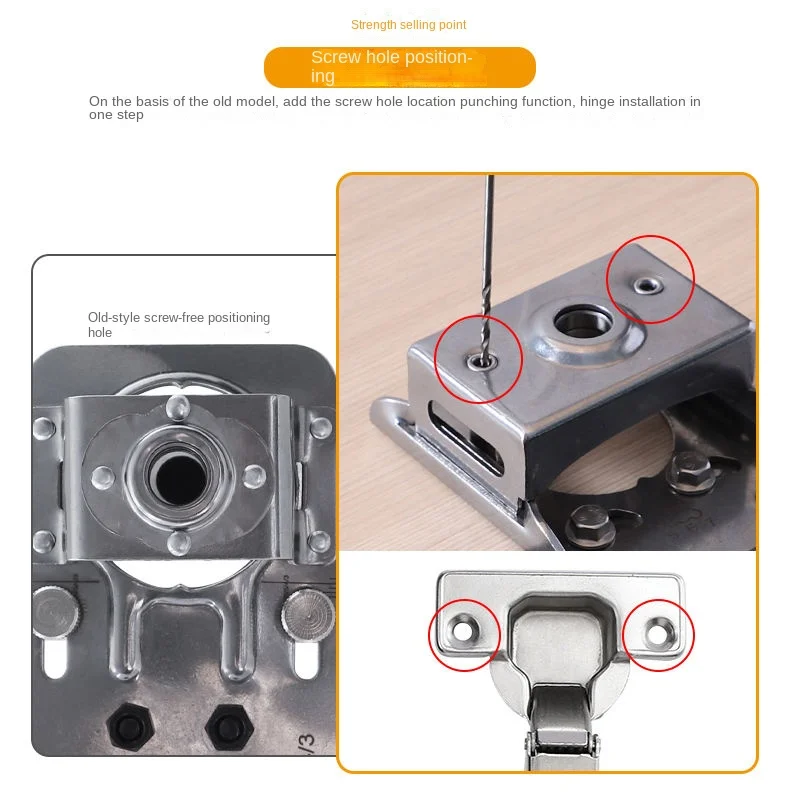 Roestvrijstalen Scharnier Positionering Gat Opener, Timmerman Diy Deurpaneel, Garderobe Gat Opener, Scharnier Boren Installatie Assis