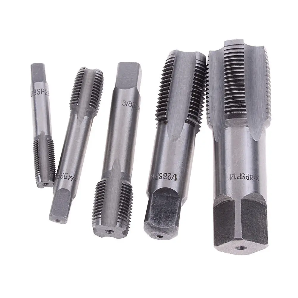 G1/8 1/4 3/8 1/2 3/4 HSS Taper Pipe Tap Metal Screw Thread Cutting Machining Tools Threading Cylindrical Pipe Thread Tap Pipe