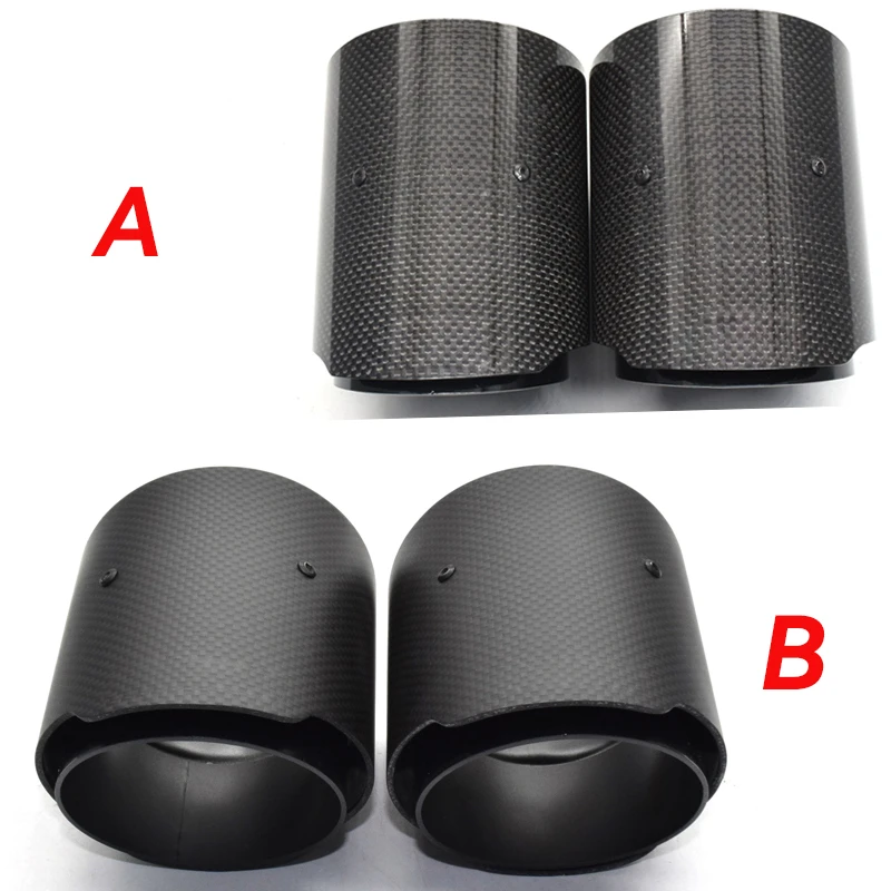 1 PCS Carbon Fiber Exhaust Tips For BMW M2 M3 M4 M135i M235i M140i M240i M335i M340i M435i Direct Plug Universal Exhaust Pipe