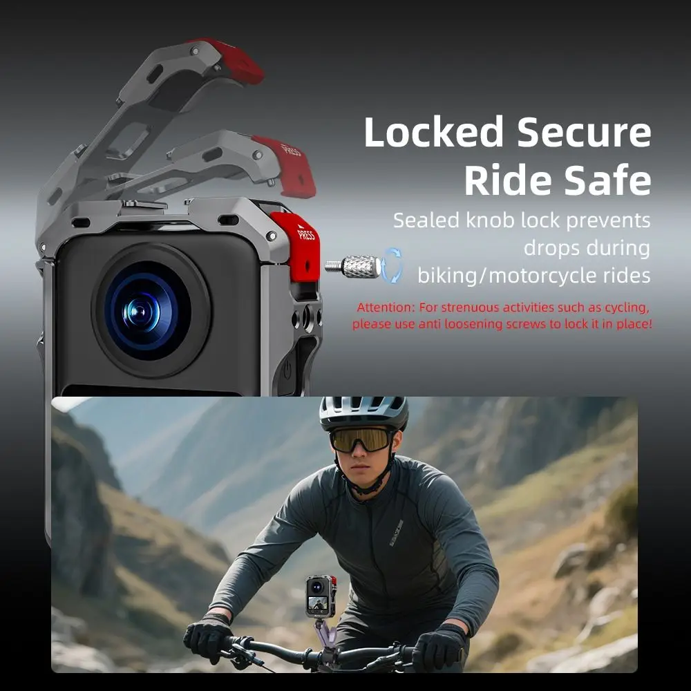 Protective Frame Case For DJI OSMO 360 Quick Release Metal Cage Cold Shoe Mount Aluminium Alloy Shell for DJI OSMO 360 Accessory