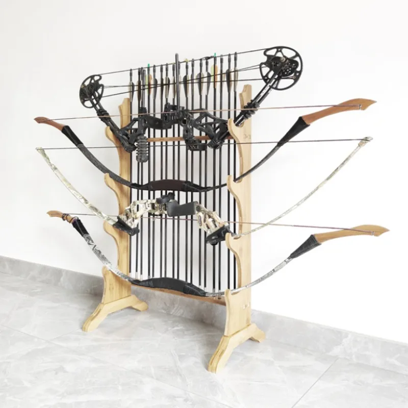 Archery Display Stand MultiTier Floor Rack for Steel Arrows & Instrument Mount Bow Holder for Archery Decor stools Storage