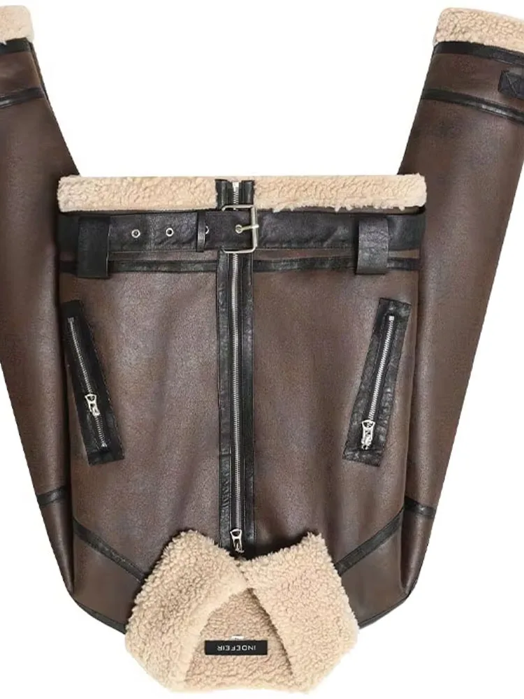 

HH Элегантная женская повседневная куртка с лацканами на молнии и карманом на поясе, женская тонкая куртка с длинными рукавами, уличные короткие пальто