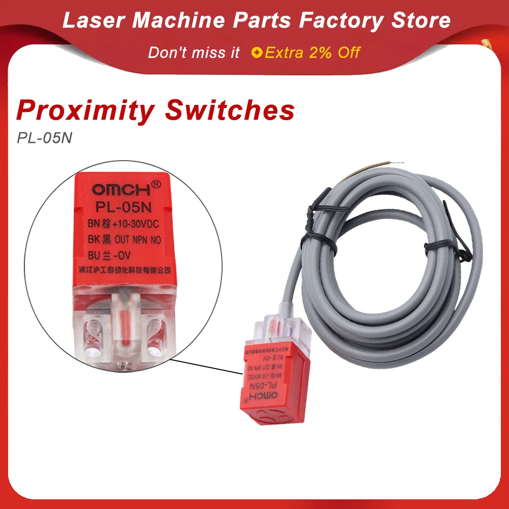 

Индуктивный датчик приближения OMCH PL-05N, 5 мм, NPN-выход, DC 10-30В, нормально открытый, для станков лазерной резки