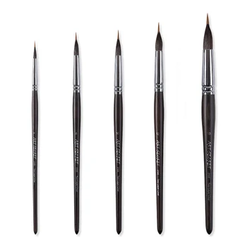 Artsecret, recién llegados, 2108, delineador de dos capas, pincel para pintar con acuarela, punta afilada, mezcla de pelo de ardilla, mango de bambú carbonizado de nailon