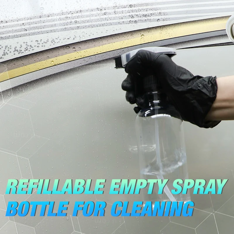 Plastic Empty Spray Bottle 16.9oz/500ml 2 Pack Heavy Duty Spraying Bottles Mist/Stream Water Bottle for Cleaning Solutions,