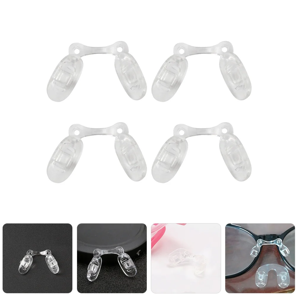 

4pcs Glasses Eyeglass Nose Pads Pad Soft Non-Slip Silicone Eyeglass Nose Pads For Universal Replacement Parts