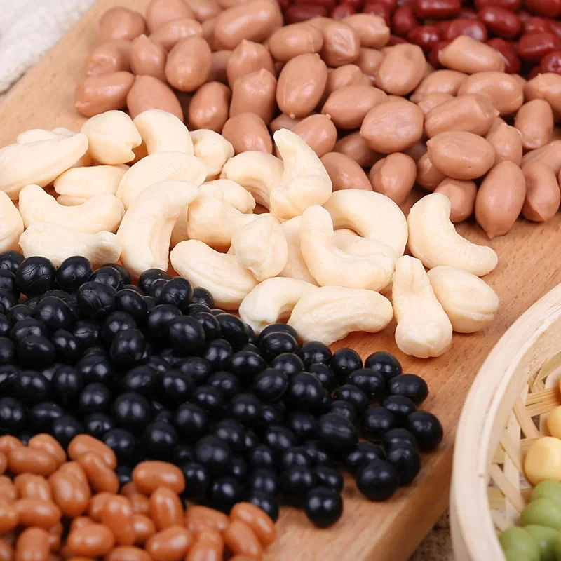 محاكاة الغذاء الدعائم الاصطناعي لوتس البذور الكاجو الجوز الزبيب القمح الأرز الفاصوليا التمور الحمراء الكشمش الفول السوداني الذرة نموذج 100 جرام/وحدة