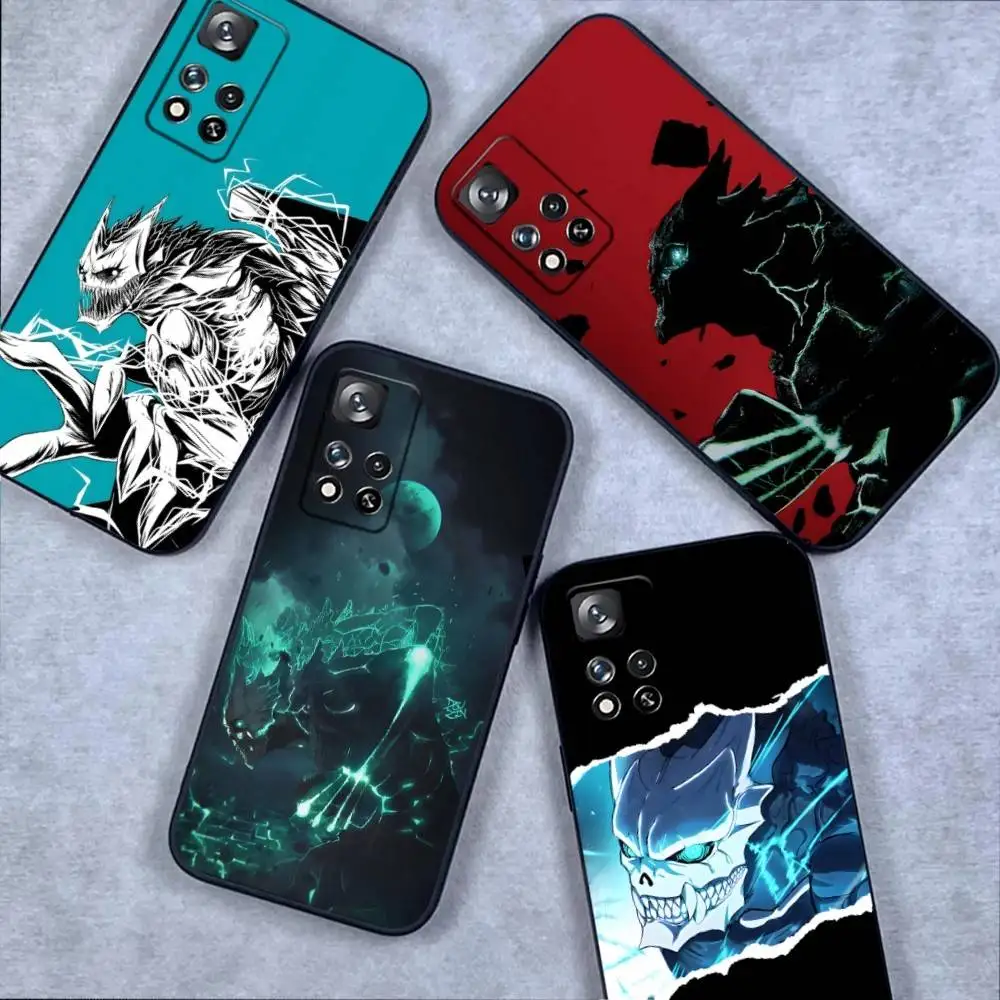

K-Kaiju No 8 Anime Phone Case For Samsung S 25,24,23,22,30,21,10,9,Ultra,Plus,Lite,FE,4,5G Black Soft Case