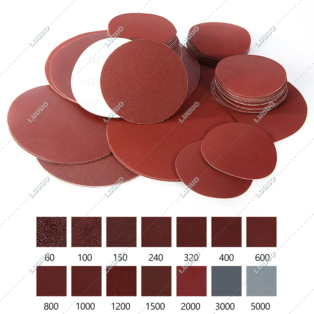 80/83PCS Grinding Sandpaper Set With Sanding Disc Hook & Loop Dry Polish Sand Paper Round Disk Sand Sheet Car Polish Restoration