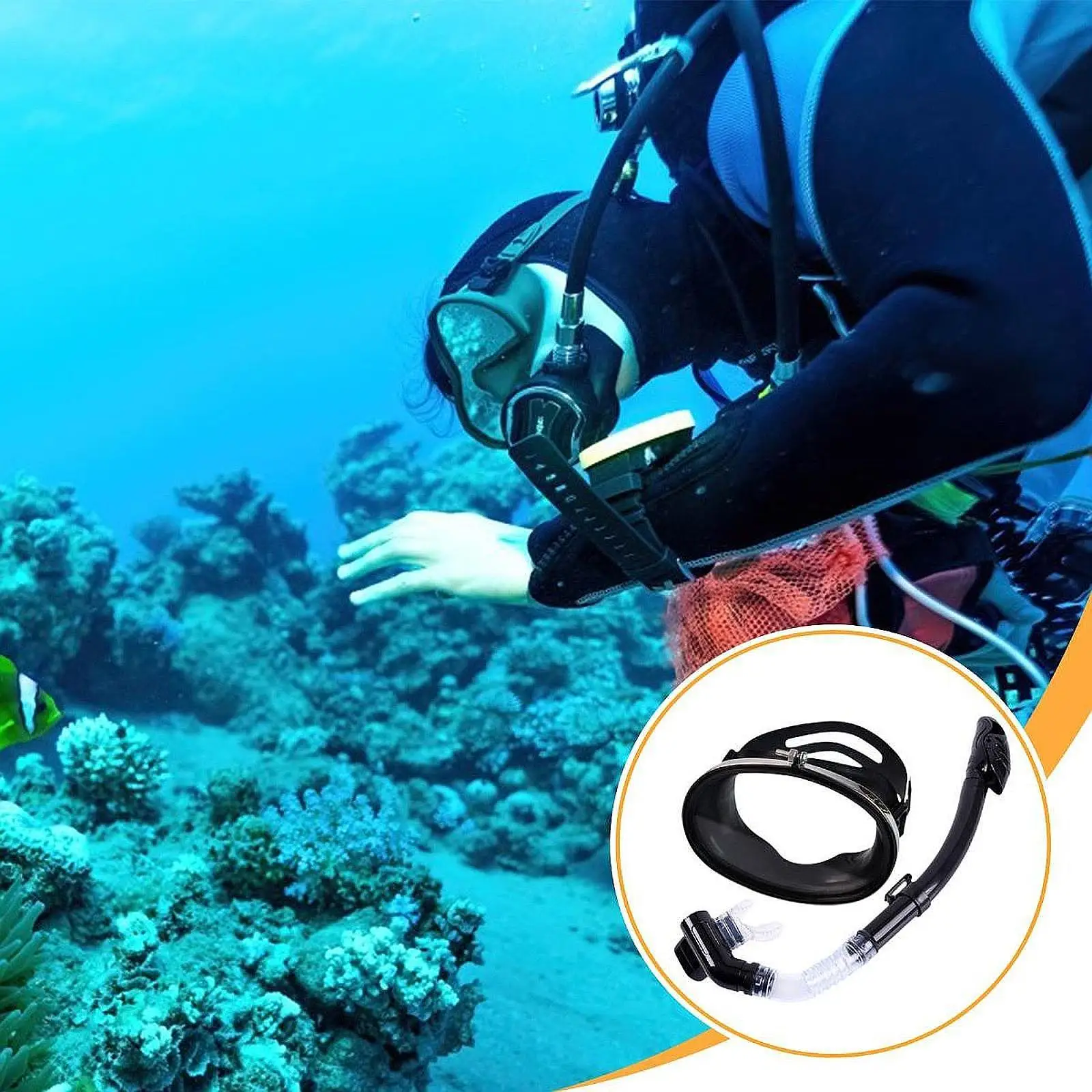 

Маска для дайвинга, комплект дыхательных трубок, очки для подводной фотографии фридайвинга