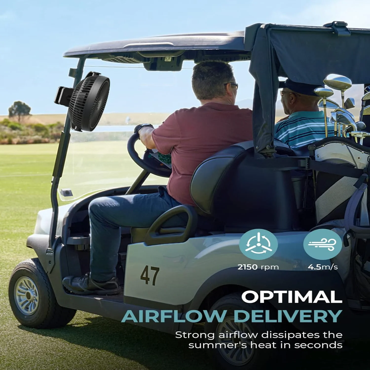 Ventilatore portatile con clip da 10000 mAh, ventilatore a batteria ricaricabile da 8 pollici, 24 ore di lavoro, ventilatore USB silenzioso, Fa personale a 4 velocità