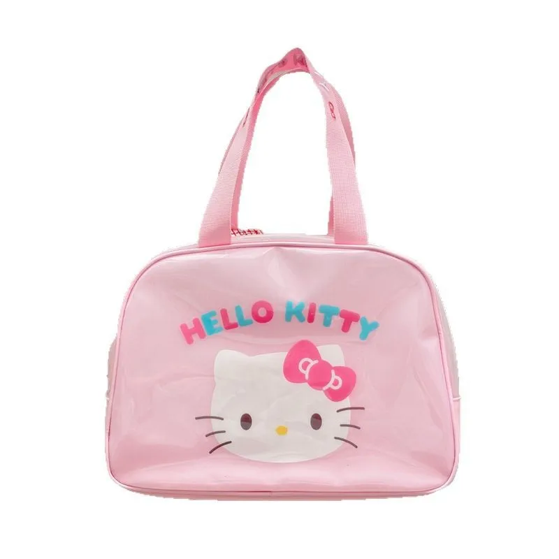Kawaii Hello Kitty Kuromi My Melody PVC Waterproof Swimming Bag Sanrio Anime Girly Heart Cute Convenient Toiletries Storage Bags